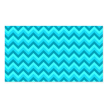 Turquoise and Teal Zigzag Pattern. Business Cards