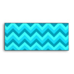Turquoise and Teal Zigzag Pattern. Envelopes