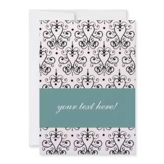 Turquoise and White Chandelier Custom Invitation invitation