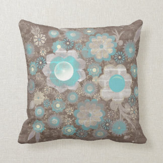 Turquoise Brown White Pillows - Decorative & Throw Pillows Zazzle