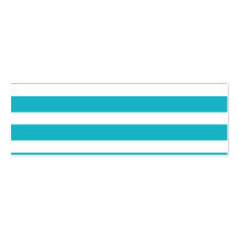 Turquoise and White Stripe Nautical Summer Business Card