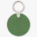Turquoise and Yellow keychains