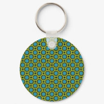 Turquoise and Yellow keychains