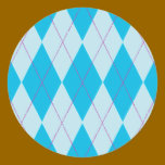 Turquoise Argyle Sticker stickers