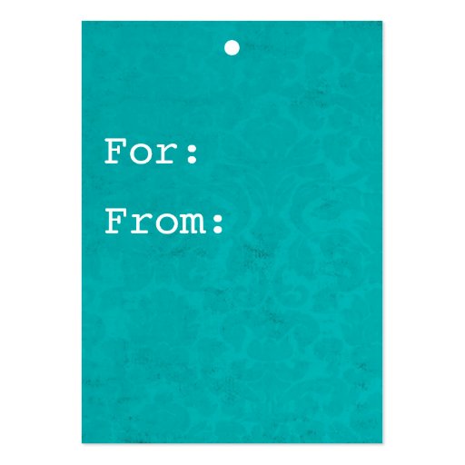 Turquoise Background Gift Tags Business Card Templates (front side)