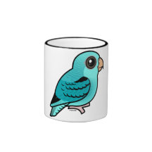 Turquoise Barred Parakeet Coffee Mugs
