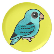 Turquoise Barred Parakeet Plate