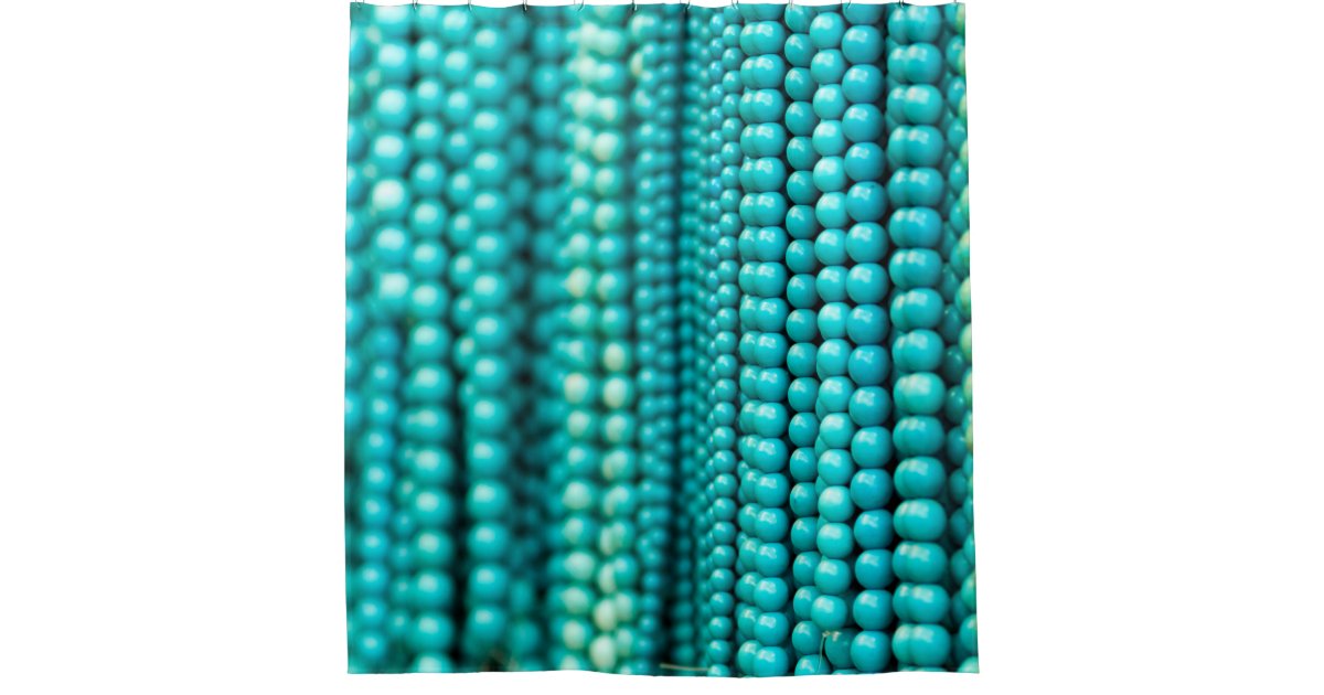 Turquoise Beads Shower Curtain Zazzle