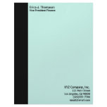 turquoise black border business letterhead design