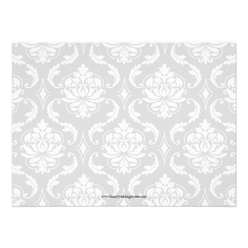 Turquoise Black Damask Wedding Invitation Monogram