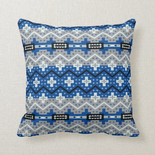 turquoise, Black & Tan Southwestern Design Pillow Zazzle
