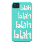 Turquoise Blah Blah Blah iPhone 4s Case Case-mate Iphone 4 Case