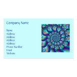 Turquoise Blue Balls Fractal Pattern business cards