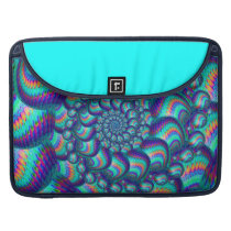 Turquoise Blue Balls Fractal Pattern MacBook Pro Sleeve