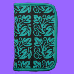 Turquoise Blue & Black Graphic Design Folio Mini planners