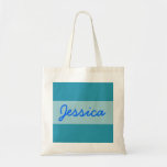 Turquoise blue canvas bags