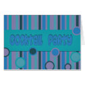 turquoise blue cocktail party cards