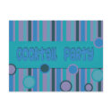 turquoise blue cocktail party postcards by DonnasGreetingCards turquoise blue cocktail party postcards
