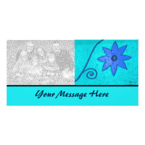 turquoise blue floral photo cards by DonnaGrayson turquoise blue floral photo cards