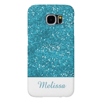 Turquoise Blue Glitter Personalized
