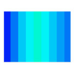 Turquoise Blue Happy Design Fun Spectrum Bold Post Card