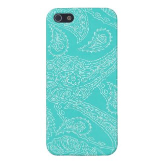 Turquoise blue henna vintage paisley girly floral