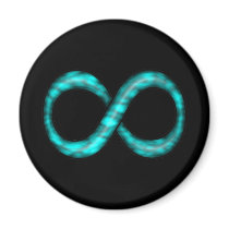 Turquoise Blue Infinity Symbol Magnet
