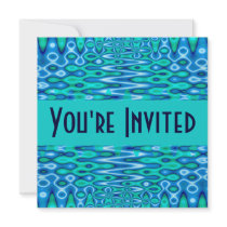 turquoise blue invitations