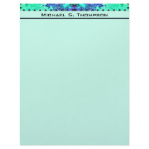 turquoise blue letterhead by DonnaGraysonAbstract turquoise blue letterhead