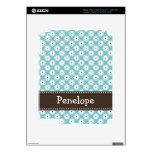 Turquoise Blue Red Daisy iPad 3 Skin