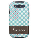 Turquoise Blue Red Daisy Samsung Galaxy S3 Cases