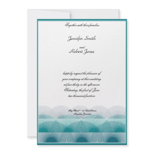 Turquoise Blue Scallops Invitation invitation