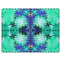 turquoise blue scrapbook letterhead