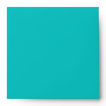 Turquoise Blue Scrollwork Monogram Envelopes