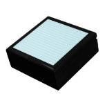 Turquoise Blue Stripes. Keepsake Box
