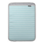 Turquoise Blue Stripes. Sleeves For Macbook Air