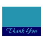 turquoise blue Thank You Post Card