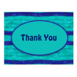 Turquoise blue Thank You Postcard