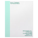 turquoise border business custom letterhead