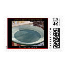 Turquoise Bowl Postage Stamps