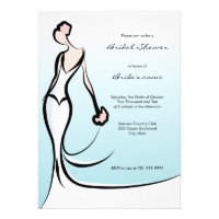 Turquoise Bridal Shower Invitations