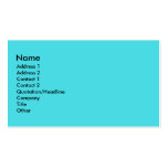 Turquoise business cards