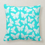 Turquoise butterflies Pillow