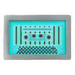 Turquoise Cassette Tape Belt Buckles