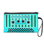 Turquoise Cassette Tape Wristlet Purses