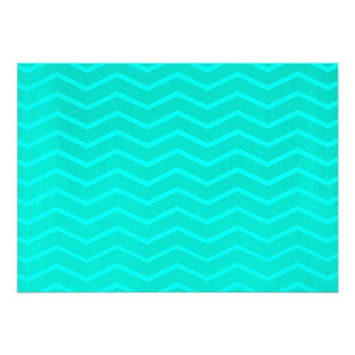 Turquoise Chevron Bridal Shower Invitations