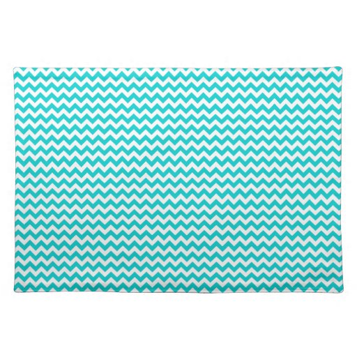Turquoise Chevron Placemat Zazzle