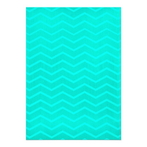 Turquoise Chevron Stripes Bridal Shower Invitation
