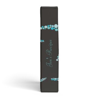 Turquoise Chocolate Starfish Seafood Recipe Binder binder