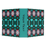 Turquoise circle pattern binders